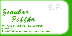 zsombor piffko business card